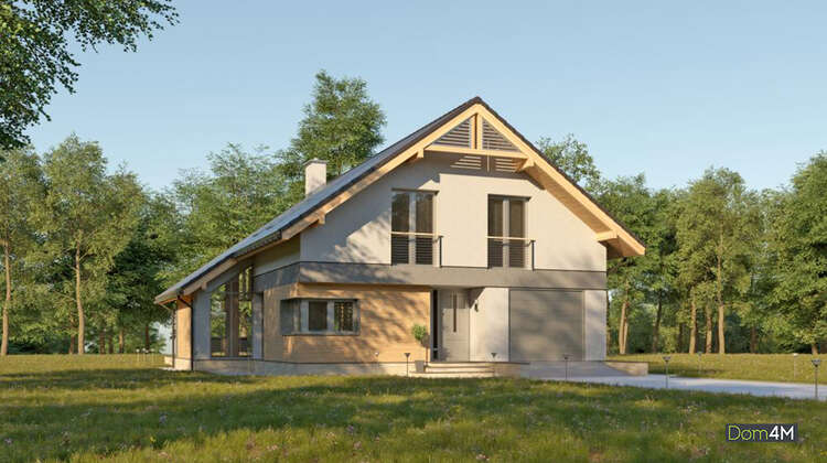Проект дома с террасой в европейском стиле