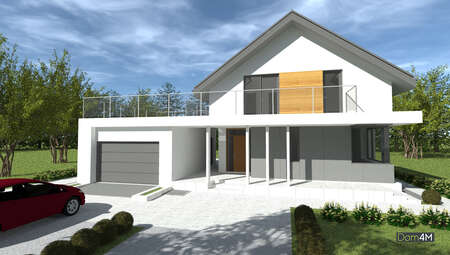 Проект загородного дома общей площадью 252 кв.м.с гаражом 33 кв.м.
