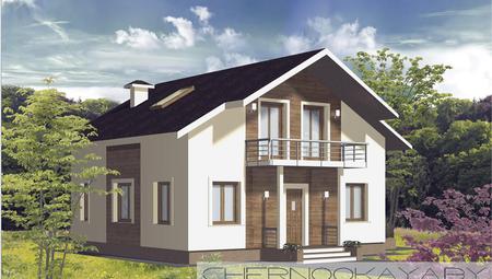 Проект жилого дома площадью 130 m²