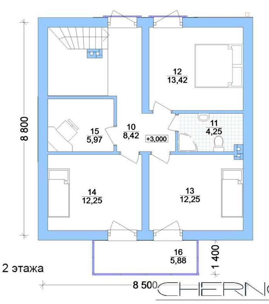 Проект жилого дома площадью 130 кв.м. | Архитектурное бюро Dom4M в России |  Компания ДОМ4М в РФ