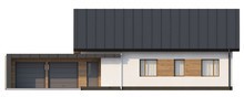 Проект одноэтажного дома с боковым гаражом
