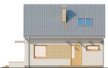 Проект небольшого одноэтажного дома с мансардой с двускатной крышей