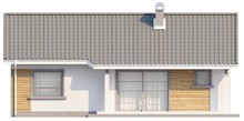 Проект небольшого одноэтажного дома с угловым окном кухни