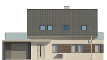 Проект одноэтажного дома с террасой над гаражом