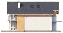 Проект двухэтажного энергосберегающего дома для узкого участка