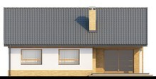 Проект одноэтажного дома с тремя спальнями и двускатной крышей