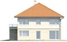 Проект двухэтажного дома на две семьи с террасой над гаражом