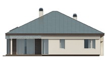 Проект одноэтажного дома с гаражом и кирпичным фасадом