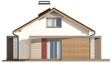 Проект классического одноэтажного загородного коттеджа с мансардой и двускатной крышей