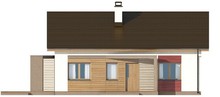 Проект классического одноэтажного загородного коттеджа с мансардой и двускатной крышей