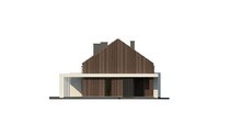 Планировка двухэтажного дома на 228 кв. м в стиле фьюжн с пятью спальнями
