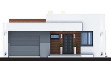 Модный одноэтажный дом с гаражом на два автомобиля