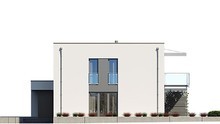 Двухэтажный шикарный коттедж в стиле минимализма