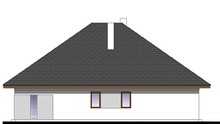 Красивый одноэтажный дом с крышей шале