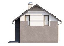 Проект дома с террасой и современными элементами