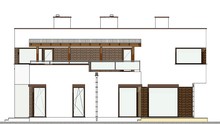 Схема оригинального двухэтажного особняка с просторными помещениями