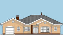 Схема строительства 1 этажного привлекательного дома