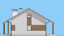 План дома площадью 98 кв. м для дачной или тесной городской застройки