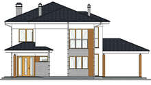 План-схема строительства двухэтажного жилого дома общей площадью 231 кв.м.