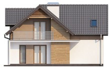 Проект удобного дома с мансардой и гаражом на 1 авто общей площадью 172 кв.м.