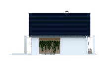 Проект одноэтажного коттеджа с дополнительной фронтальной террасой