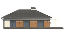 Проект стильного одноэтажного коттеджа с большим гаражом для 2 авто