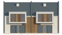 Проект современного энергосберегающего дома формы таунхаус