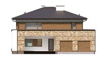 Проект большого двухэтажного дома со встроенной сауной