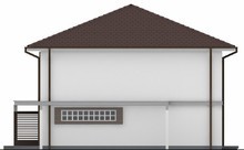 Простой проект двухэтажного дома со встроенным гаражом