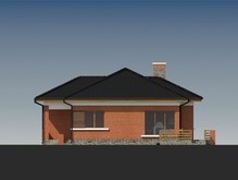 Проект дома с кирпичным фасадом и сауной