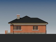 Проект дома с кирпичным фасадом и сауной