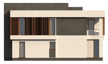 Проект модного двухэтажного коттеджа хай тек