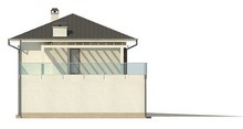 Проект стильного 2х этажного дома с гаражом и террасой на втором этаже