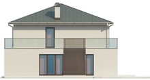 Проект двухэтажного коттеджа с большими окнами