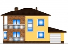 Двухэтажный дом с комбинированным фасадом