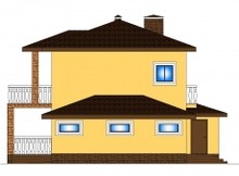 Двухэтажный дом с комбинированным фасадом