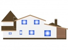 Дом с мансардой в греческом стиле