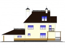 Двухэтажный коттедж с жилой мансардой
