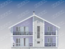 Проект дома с балконами 12м на 12м