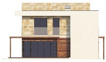 Проект двухэтажного дома модерн с гаражом для двух автомобилей