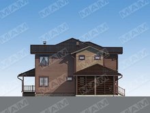 Проект дома 270 m² с деревянным фасадом