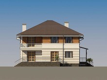 Проект жилого дома с террасой и удобной планировкой