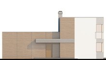 Проект двухэтажного коттеджа модерн с огромной террасой над гаражом