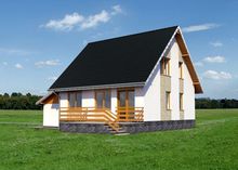 Компактный загородный дом с размерами 10 на 12 м