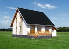 Компактный загородный дом с размерами 10 на 12 м