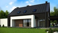Стильный современный дом 210 m² для узкого участка