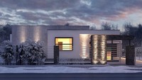 Проект шикарного большого современного загородного дома общей площадью 209 кв.м.