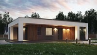 Планировка небольшого дома на 103 кв. м в стиле минимализма