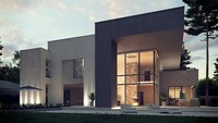 Современный дом в стиле минимализма со вторым светом