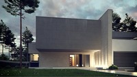 Современный дом в стиле минимализма со вторым светом